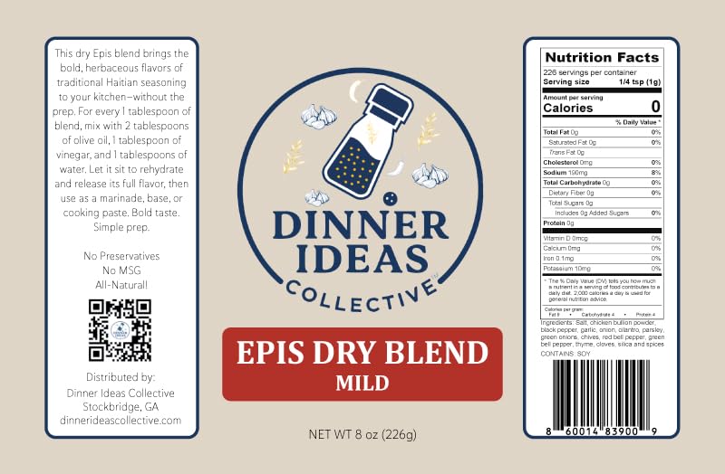 Epis Dry Blend Haitian Seasoning, Mild, 8 oz