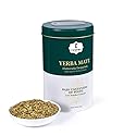 Yerba Mate, CUOPRU Traditional Argentinian Mate Tea, Low Tea Powder, Original Leaves without Stems, Included Portable Storage Container(Green