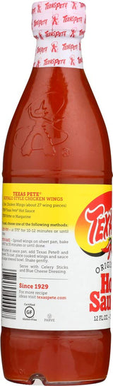 Texas Pete Original Hot Sauce (Pack of 3) Large 12 oz Bottles by Texas Pete
