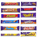 Chocolate Bar Variety Pack - 12 Assorted Chocolate Bars Including Dairy Milk, Crunchie, Wispa, Twirl, and More - Imported British Chocolate - Bundled