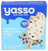 Yasso Chocolate Chip Cookie Dough Frozen Greek Yogurt Bars, 14 FZ