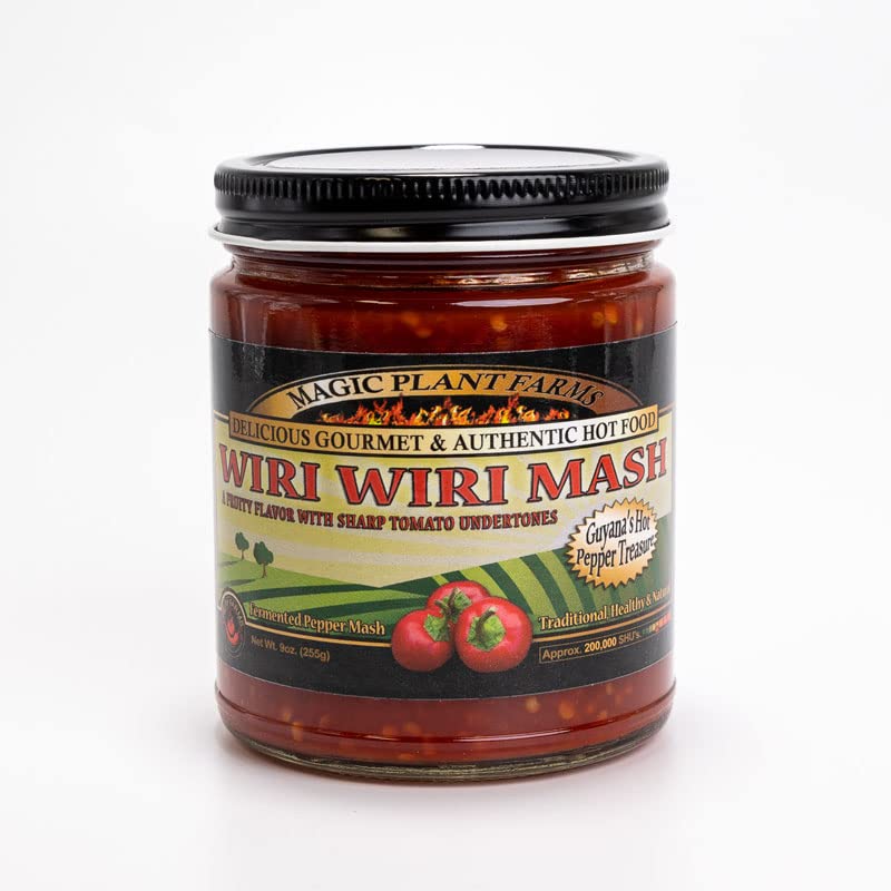 Wiri Wiri Chili Pepper Mash (Hot Cherry Bomb) by Magic Plant - Explore Exotic South American Flavors - Medium Heat Tasty Fruity Flavor - Make