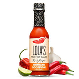 Lola's Fine Hot Sauce Trinidad Scorpion | All-Natural, Low Sodium, Gluten-Free, Keto | Made with Red Jalapeños, Trinidad Scorpion Peppers, Garlic