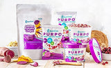 Beviva's PURPO Granola: Vegan, gluten-free, prebiotic inulin, purple sweet potato, fruit, high fibre and low sugar, healthy snacks, ice cream/yogurt