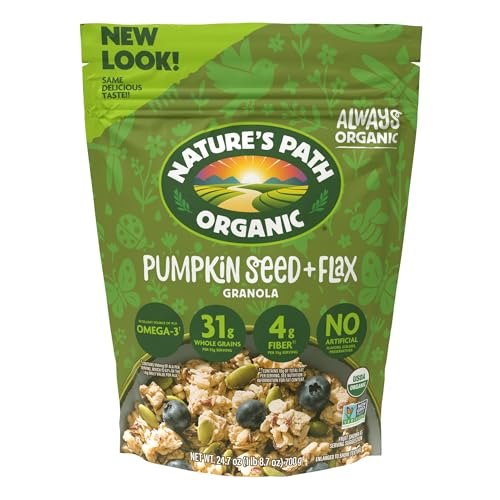 Nature's Path Organic Pumpkin Seed + Flax Granola, 24.7 oz (Pack of 1), Non-GMO