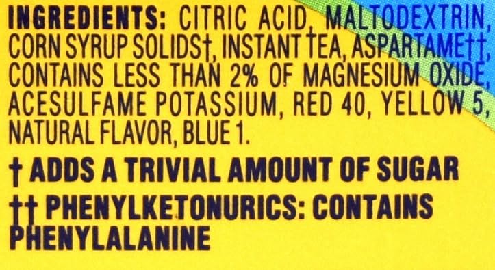 Crystal Light Lemon Iced Tea Drink Mix, 12-Quart Canister (Pack of 13)