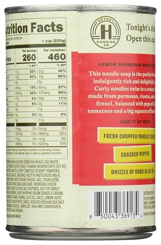 Heyday Canning Co Lemon Parmesan Noodle Soup, 15 OZ