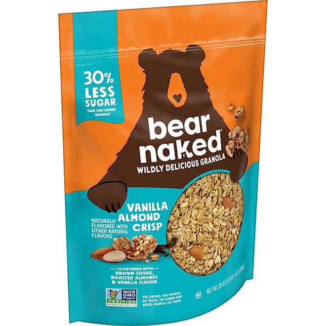 evsemo Bear Naked Granola Cereal, Vanilla Almond (28 oz, 2 pk)