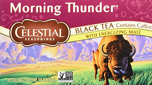 Celestial Seasonings Black Tea Morning Thunder, 20-count (Pack of6)