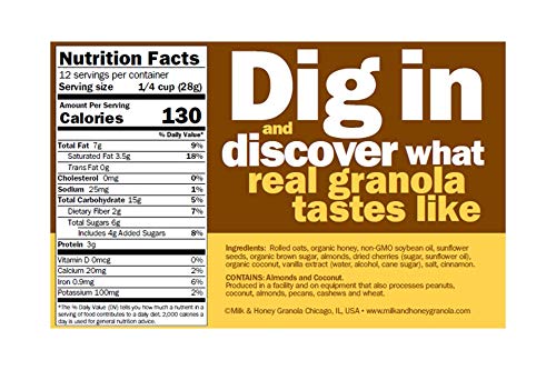 Milk & Honey Granola, Variety Pack (1 of each flavor: Original Cafe, Blueberry Pecan, & Rick Bayless's Mexican Mix), Non-GMO Project Verified