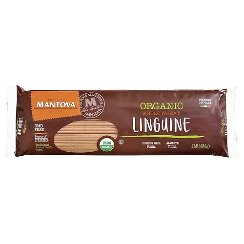 Mantova Italian Organic Linguine Whole Wheat Pasta, 1-Pound Bags (Pack of 6)
