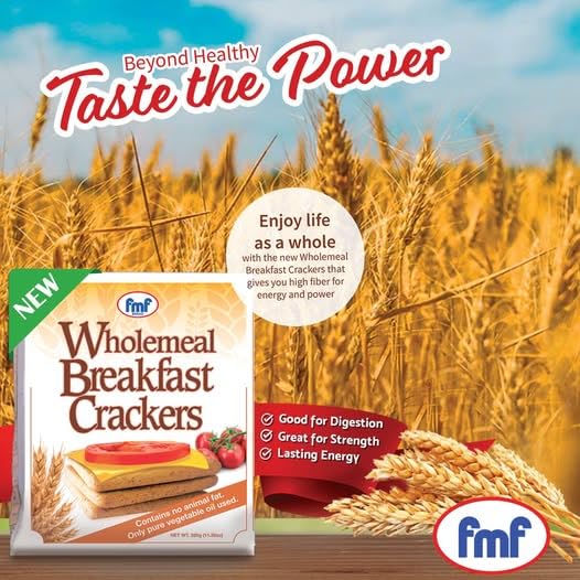 Wholemeal Breakfast Crackers, Light & Crunchy Biscuit (Pack Of 2 x 320g) Nutritious Snack, Delicious Combinations with Tea or Morning Coffee, 100%