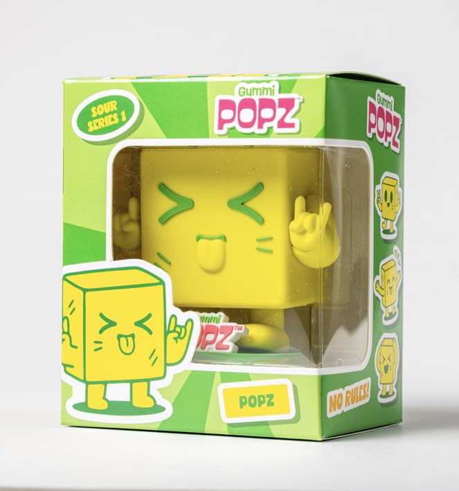 Gummi Popz Series 1 Sour Surprise Pack - 2 Sour Popping Gummi Candy Packs + Bonus Popz Collectible Toy | Limited Edition Candy & Toy Gift Set