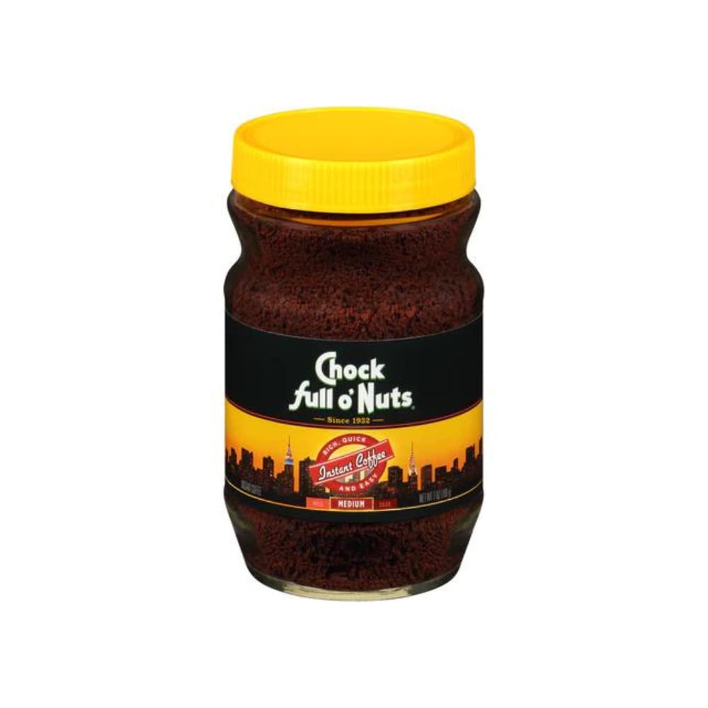 Chock Full o' Nuts Coffee, Regular Instant Medium Coffee (7 Ounce (Pack of 1), Medium)