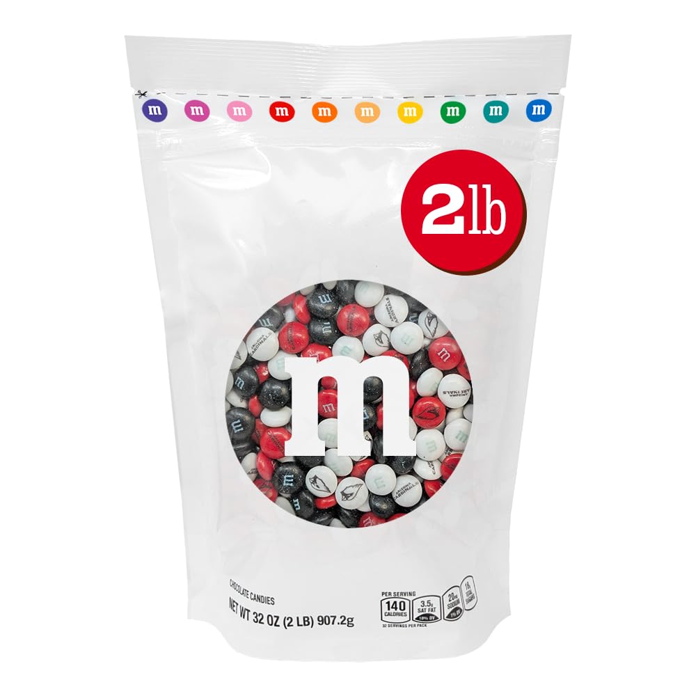 M&M'S NFL Arizona Cardinals Milk Chocolate, 2 lb Bulk Bag
