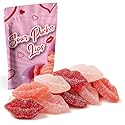 NY Spice Shop Sour Pucker Gummies - 8 Ounce Lip Shaped Gummies - Fruit Flavor Gummy For Office Candy Bowl Fillers And Movie Night - Pink And Red Chewy