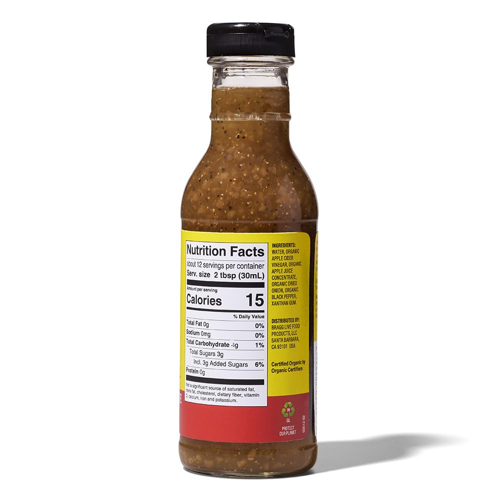 Bragg Organic Vinaigrette Salad Dressing and Marinade - 12 fl oz - Gluten-Free Dressing with Bragg Apple Cider Vinegar