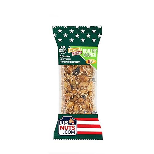 USNUTS Roasted and Salted Honey Crunch Bar (Healthy Mix, 12 Bars/box)