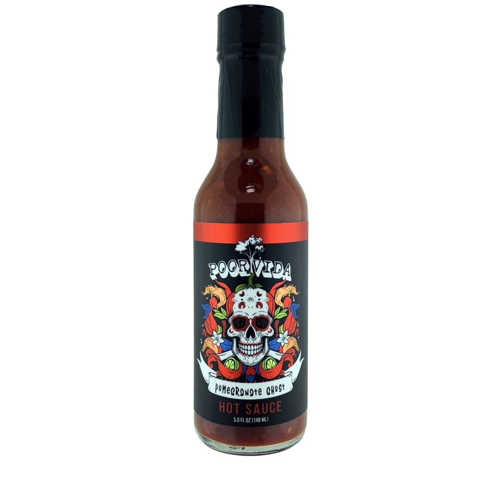 Pomegranate Ghost Hot Sauce, 5 fl. oz. - Sweet & Spicy, Small Batch, Texas Craft Hot Sauce, Family Owned and Operated