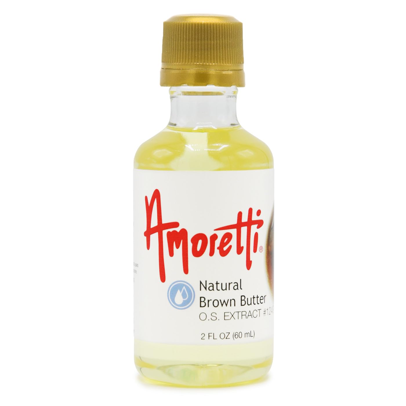 Amoretti - Natural Brown Butter Extract Oil Soluble 2 oz - Highly Concentrated & Perfect For Pastry or Savory applications, Preservative Free, Vegan