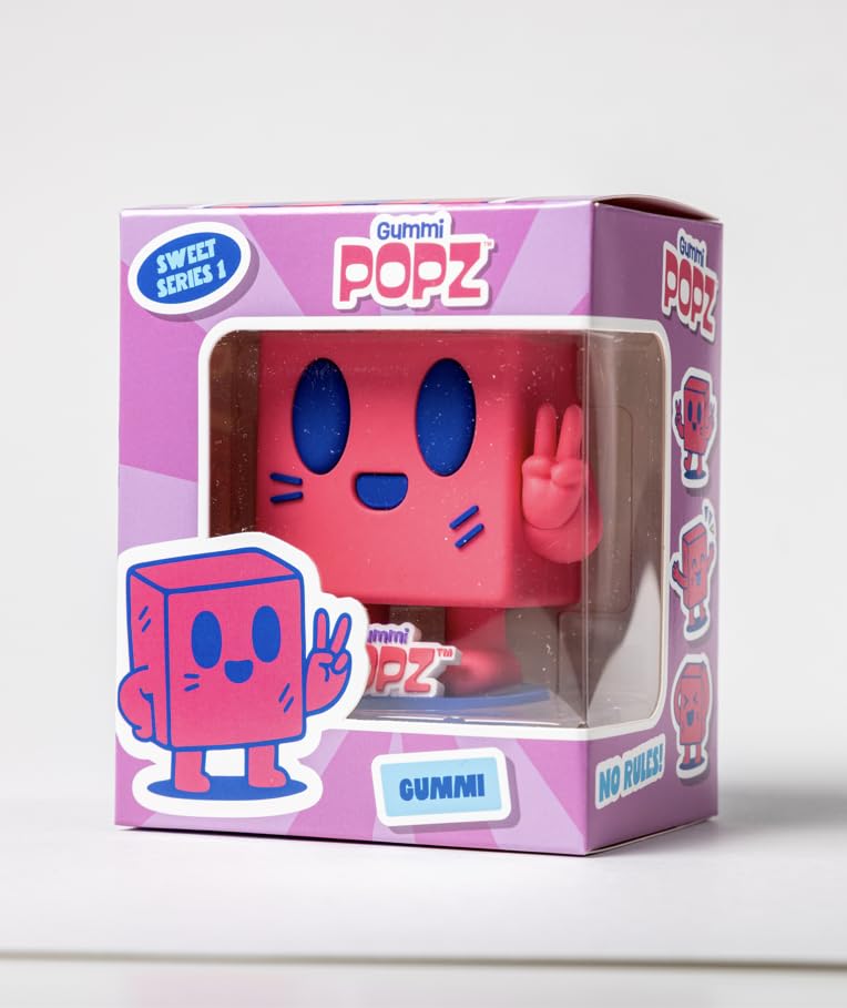 Gummi Popz Series 1 Sweet Surprise Pack - Gummi Collectible Toy + 2 Sweet Mixed Berry Popping Gummi Candy Packs | Limited Edition Candy & Toy Gift Set