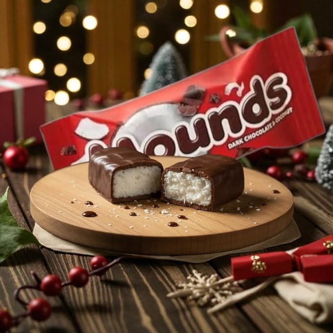 Decadent Coconut and Dark Chocolate Candy Bars-1.5 lbs Individually Wrapped Creamy Coconut Enveloped In A Dark Chocolate Shell-Perfect for Snacks