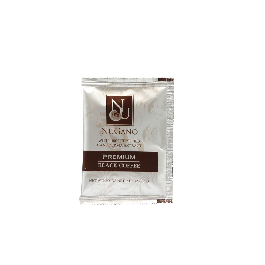 Nugano Black Coffee Bulk - 100% Certified Ganoderma Lucidium Extract Bold and Flavorful Healthy Gourmet Instant Coffee 30's per box (1, 12 Boxes)