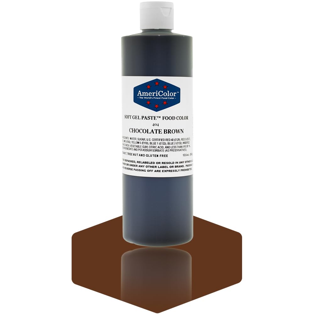 Americolor Soft Gel Paste Food Color, 13.5-Ounce, Chocolate Brown