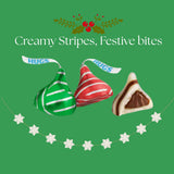 Candykrave Hershey'ss Hugs Cristmas Kisses Milk Chocolate candy - (1LB 90 pcs) - Bulk chocolate Silver Foil Candy variety pack - Delicious Treats