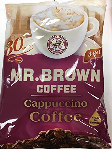 Mr. Brown 3 in 1 Instant Coffee 30 Sachets (Cappuccino, 2 Packs)