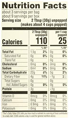 365 by Whole Foods Market, Organic No Oil or Salt Microwave Popcorn, 9 Ounce