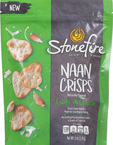 Stonefire, Naan Crisps Garlic & Cheese, 6 Ounce