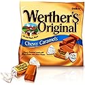 Werther's Original Chewy Caramel Candies - Individually Wrapped Soft & Chewy Candy Pieces, Sweets for Parties or Holidays - 2.4 oz Bags (Pack of 4)