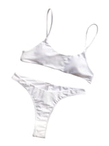 Women's Sexy Back Bikini 2021 Swimwear Swimsuit (White, L)