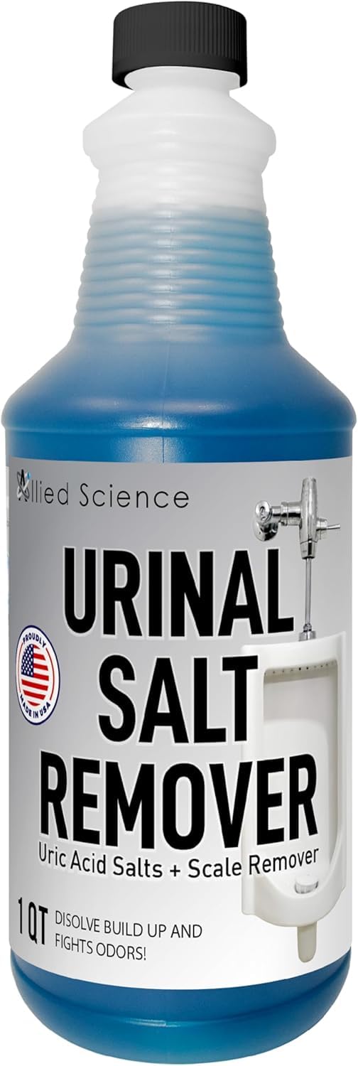 Allied Science Urinal Salt, Calcium and Mineral Scale Remover - Eliminates Urine Odor, Destroys Uric Acid Salt, Deposit Buildup