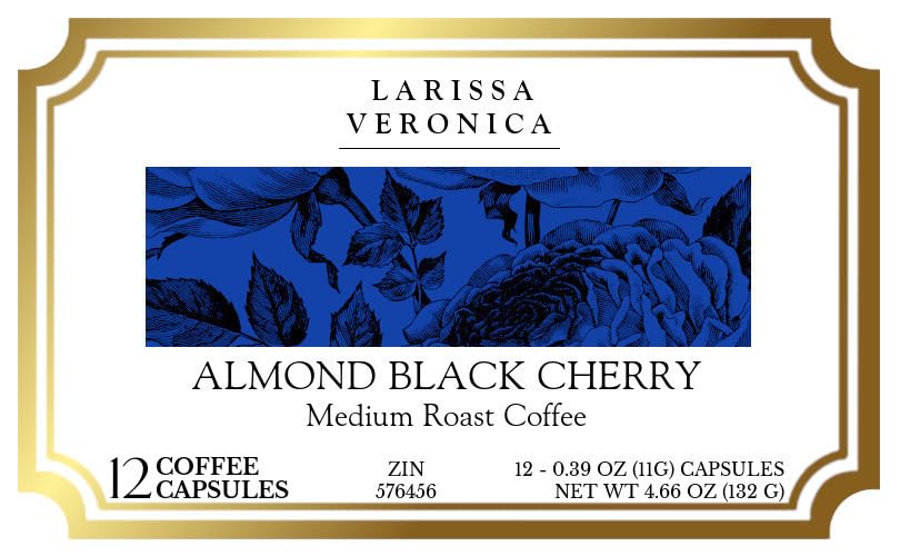Almond Black Cherry Medium Roast Coffee (Single Serve K-Cup Pods) (Gourmet, Naturally Flavored, Whole Coffee Beans) (12 pods, ZIN: 576456) - 3 Pack