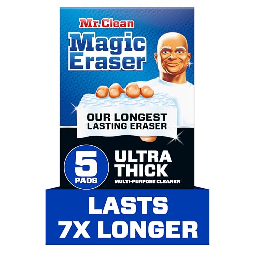 Mr. Clean Magic Eraser Sponge, All Purpose Cleaner, Long Lasting Cleaning Scrubber, Wall Cleaner, Sneaker Cleaner, Oven Cleaner, Kitchen, Bathroom