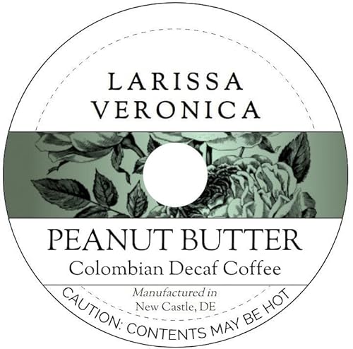 Peanut Butter Colombian Decaf Coffee (Single Serve K-Cup Pods) (Gourmet, Naturally Flavored, Whole Coffee Beans) (12 pods, ZIN: 573980) - 2 Pack