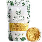 SPICES VILLAGE Lemon Zest Powder, Natural Lemon Peel Powder for Baking, 4 oz, Cooking and Herb Tea - Certified Kosher, Gluten Free, Non GMO, Vegan