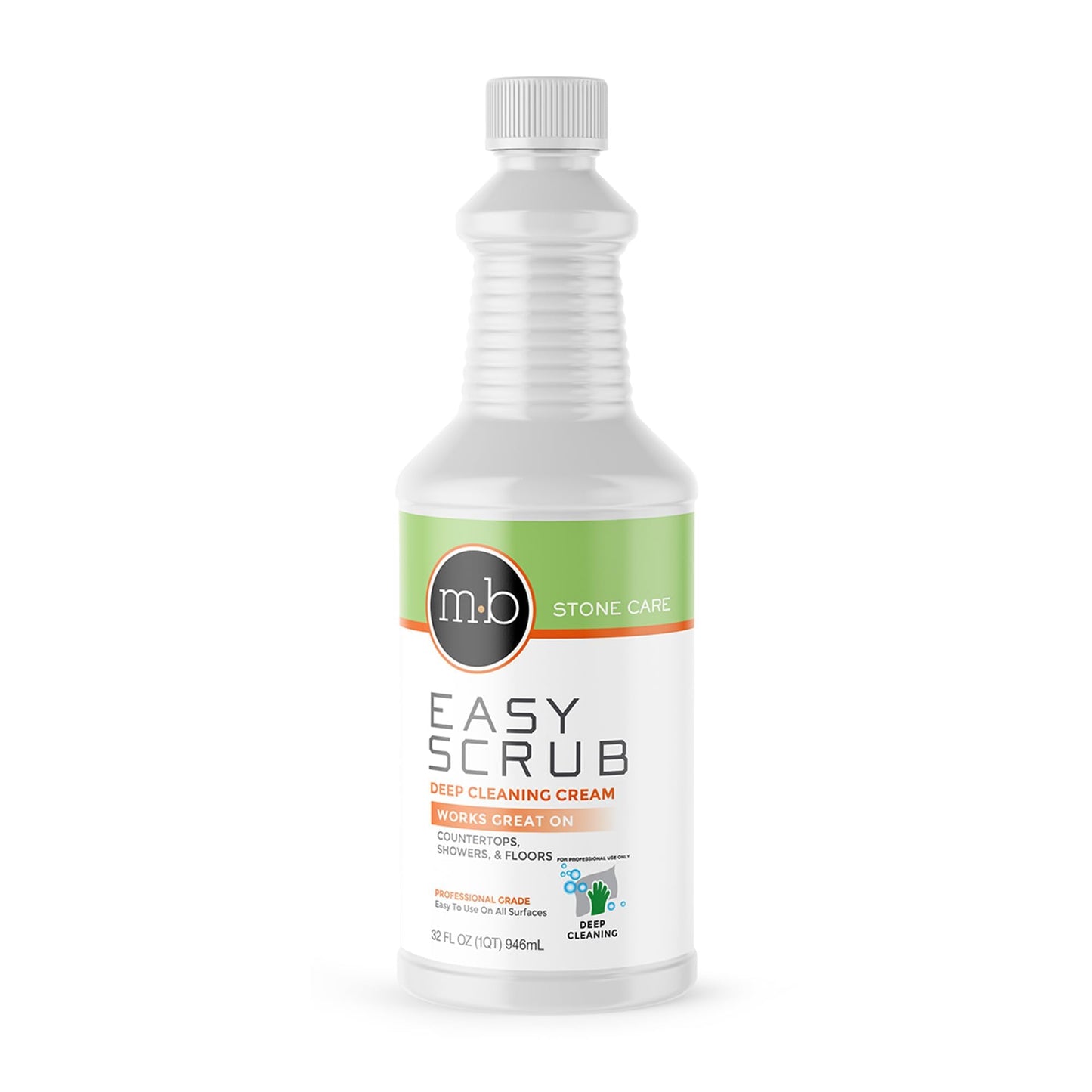MB Stone Granite, Quartz Marble, Stone Countertop Cleaner for Countertops Showers Floors, Removes Water Spots, Soap, Film, Grease, Easy Scrub Deep