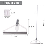 Rubber Squeegee Broom - Multifunction Magic Broom,Scraping Silicone Broom Sweeper,with Mop Clip, Squeeze Broom Sweeping Water for Kitchen Bathroom