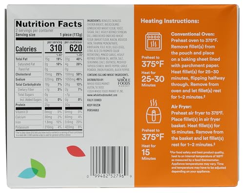 365 by Whole Foods Market Fried Garlic Breaded Chicken Fillets, 8 OZ