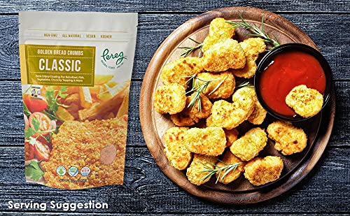 Pereg Bread Crumbs Classic (12 Oz) - Crispy Breadcrumbs for Coating & Stuffing - Coat Burger, Schnitzel, Vegetables, Meatballs - Kosher Certified - Resealable Packaging