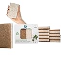 THE GREATER PLANET- Natural Kitchen Sponges, Eco Friendly Cleaning sponges-Multipurpose Wood Cellulose Scrub sponges-10 Pack Biodegradable Organic