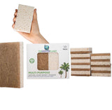 THE GREATER PLANET- Natural Kitchen Sponges, Eco Friendly Cleaning sponges-Multipurpose Wood Cellulose Scrub sponges-10 Pack Biodegradable Organic