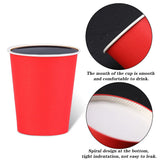 Prgery Paper Cups 8 oz 50 Pack, Disposable Paper Coffee Cups for Hot or Cold Beverage Drinking for Party, Picnic, BBQ, Travel, and Event -Red