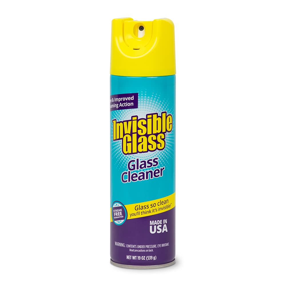 Invisible Glass 91160 Premium Aerosol Glass and Window Foaming Cleaner Spray - Cleans Glass, Windows, Mirrors, Shower Doors, and More - Streak-Free