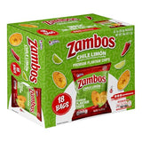 Zambos Chile Limón Plantain Chips, 1 oz - Crunchy Snack, Gluten Free - Bold Chili Lime Flavor (Pack of 18)