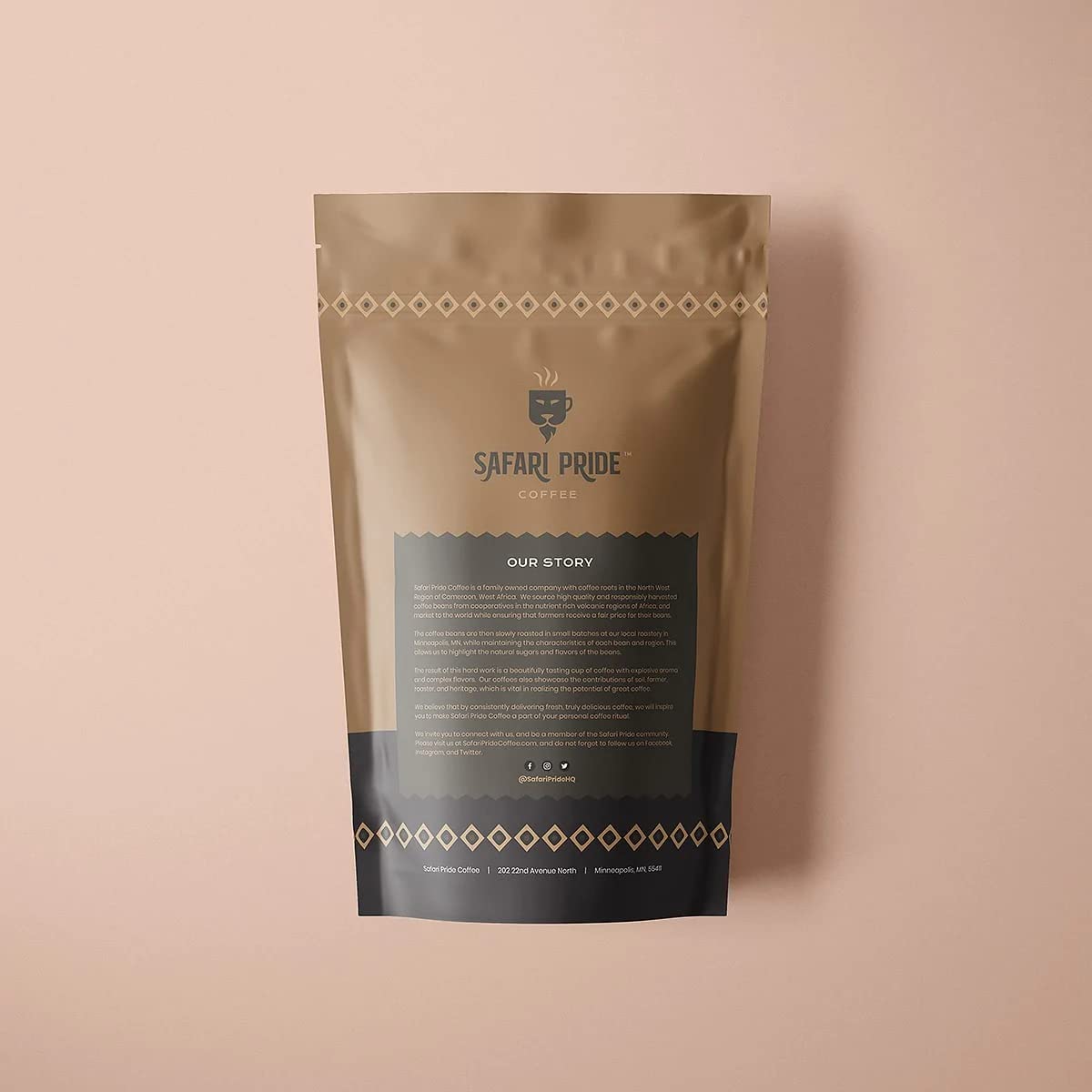 Safari Pride Coffee | Ethiopian Yirgacheffe Premium Single Origin Roast | Smooth Light Medium Roast with Bright Creamy Floral Notes | Gourmet