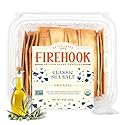 Firehook Sea Salt Crackers - Artisan Baked, Uniquely Crunchy, Baked with Simple Ingredients - Organic, Non-GMO, Kosher - 8 oz Box